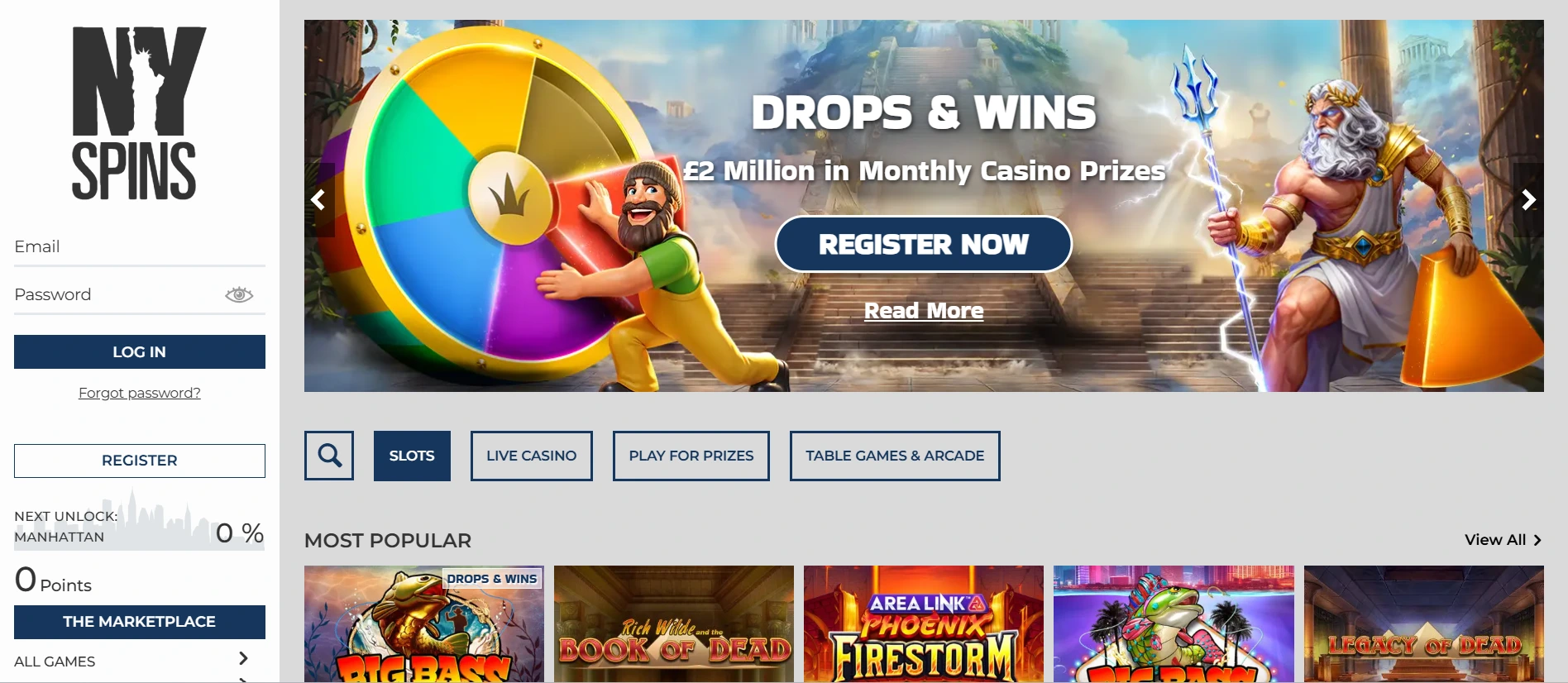 NY Spins betting site